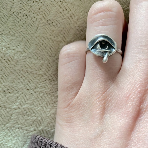 Blood Milk Jewels Jewelry - Blood Milk Jewels Small Mourning Eye Ring, size 4.5
